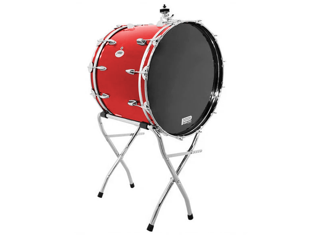 Bombo Power Beat RNDZ 22 Pulg. Rojo con Atril y Baqueton