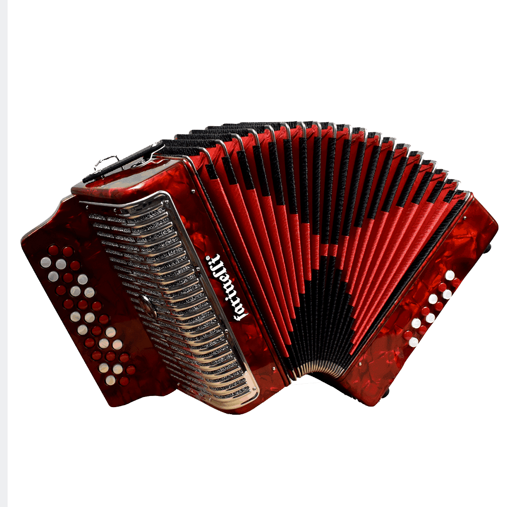 Acordeon Botones Fa Rojo 3012 Brb Farinelli Premium 3012far2hg