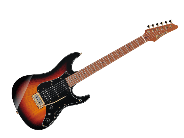 Guitarra Eléctrica Ibanez Az-Prestige Entintado Ambar/Sombreado Rojo Oscuro/Sombreado Negro con