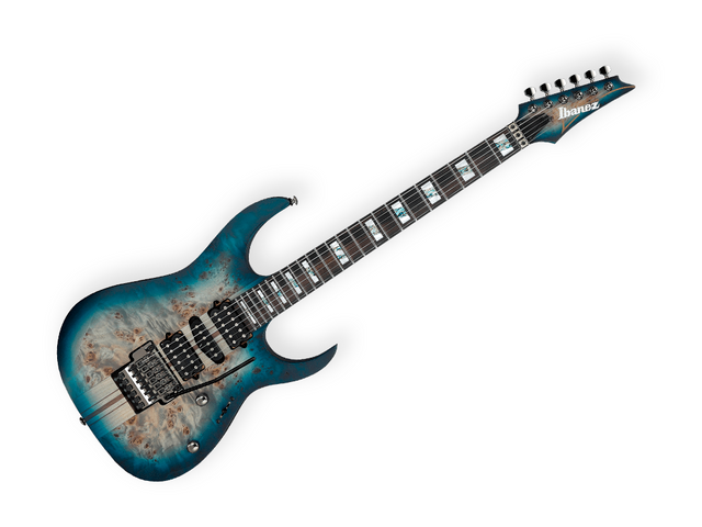 Guitarra Eléctrica Ibanez RG Premium Natural Sombreado Azul/Negro con Funda