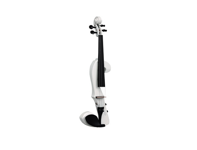 Violín Eléctrico Caraya Blanco con Estuche