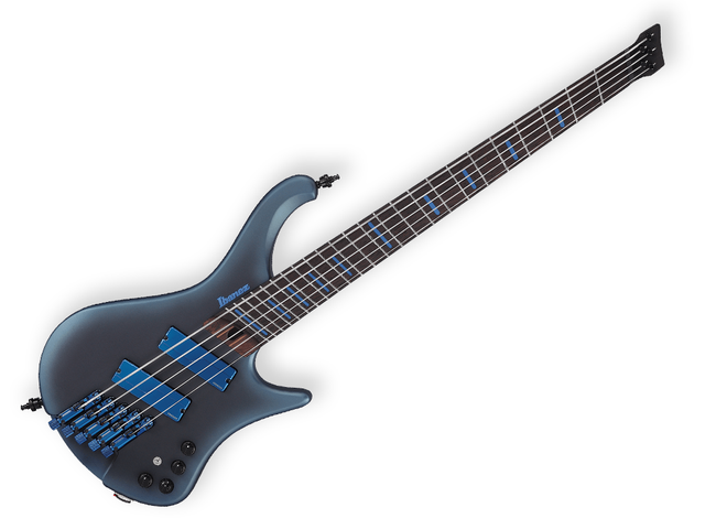 Bajo Eléctrico Ibanez Ebh de 5 Cuerdas Azul Metálico Mate con Funda