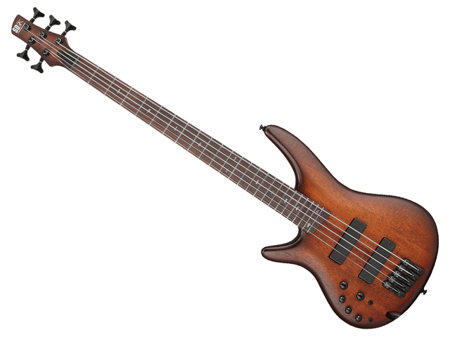 Bajo Eléctrico Ibanez SR Zurdo de 5 Cuerdas, Caoba/Sombreado Café Mate