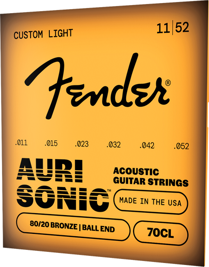Encordadura Fender Guitarra Acústica Bronce 80/20 .011