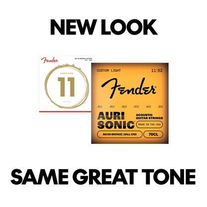 Encordadura Fender Guitarra Acústica Bronce 80/20 .011
