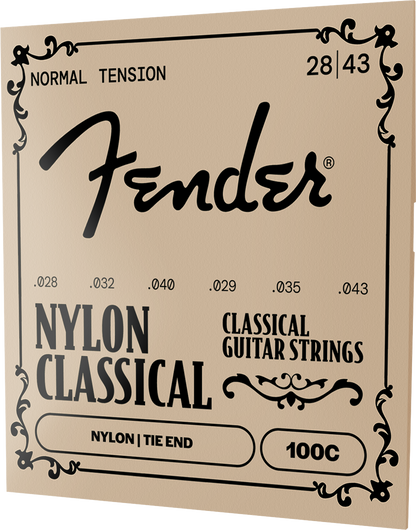 Juego de Cuerdas Fender Nylon Transparente para Guitarra Clásica