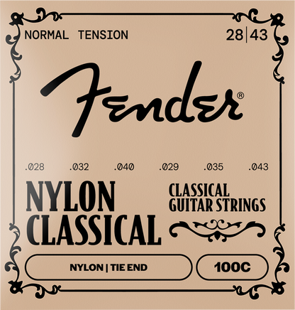 Juego de Cuerdas Fender Nylon Transparente para Guitarra Clásica