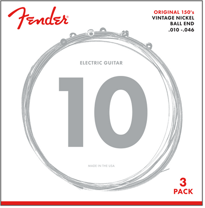 Paquete 3 Juegos Fender Original 150's Guitarra Acústica Níquel Puro