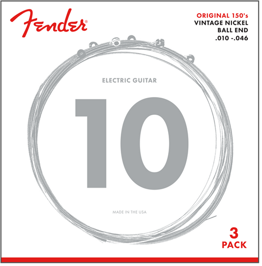 Paquete 3 Juegos Fender Original 150's Guitarra Acústica Níquel Puro