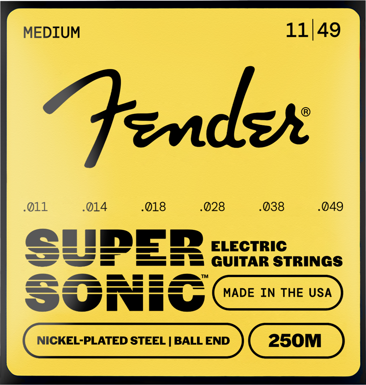 Cuerdas Fender SuperSonic™ 250 de Acero Niquelado para Guitarra Eléctrica