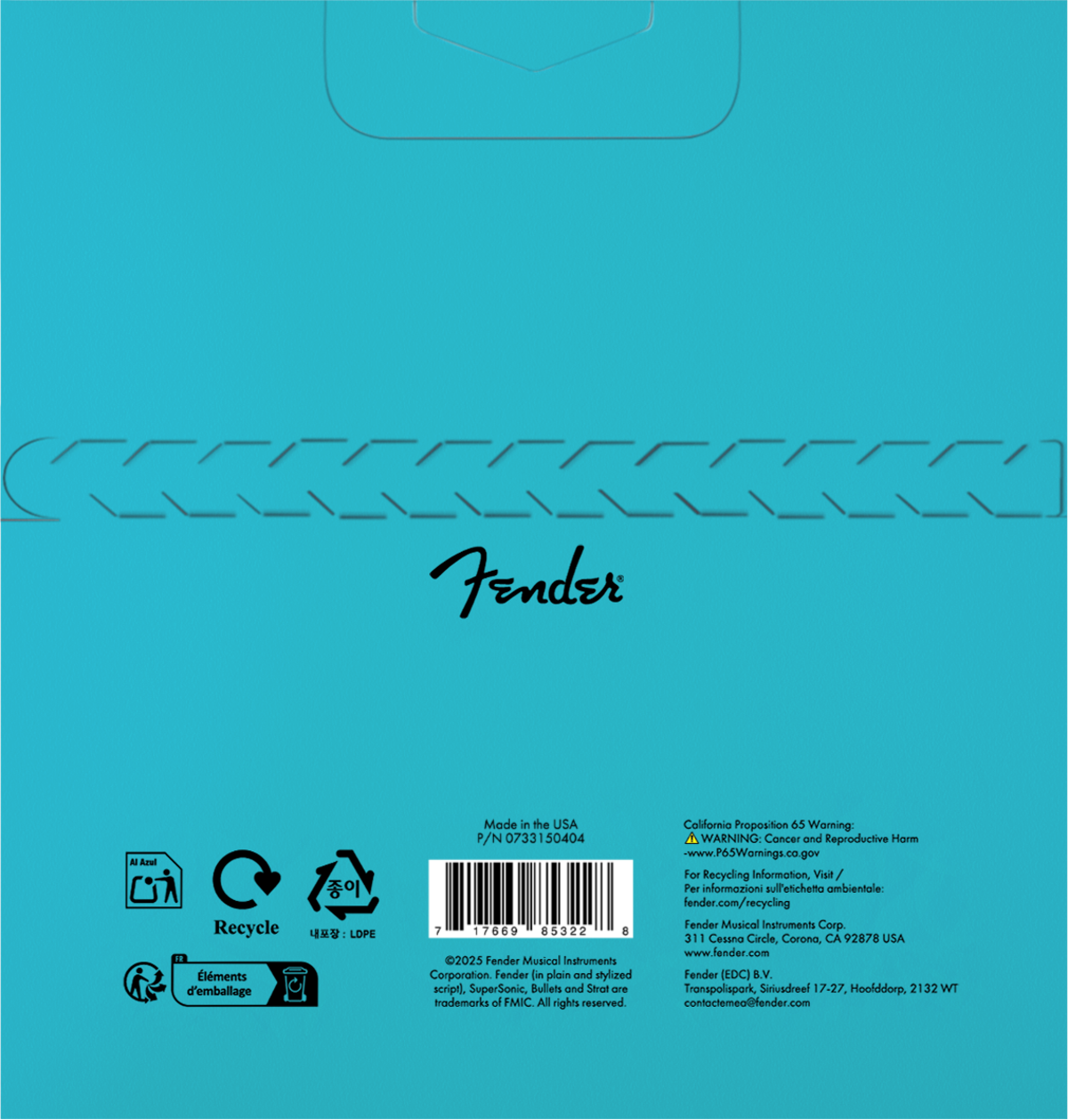 Cuerdas Fender SuperSonic™ Bullets™ 3150 de Níquel Puro para Guitarra Eléctrica