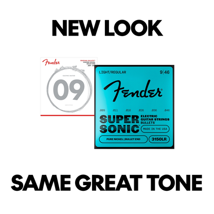Cuerdas Fender SuperSonic™ Bullets™ 3150 de Níquel Puro para Guitarra Eléctrica