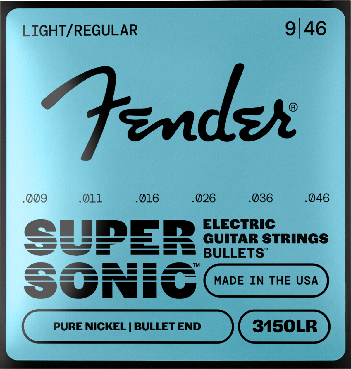 Cuerdas Fender SuperSonic™ Bullets™ 3150 de Níquel Puro para Guitarra Eléctrica