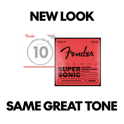 Cuerdas Fender SuperSonic™ Bullets™ 3150 de Níquel Puro para Guitarra Eléctrica