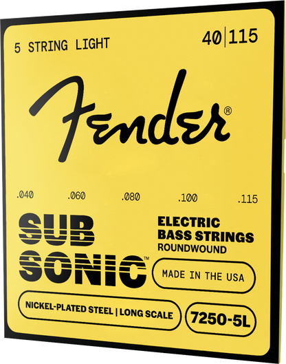 Encordadura Fender Bajo Eléctrico 7250 5 Cuerdas .040-.115