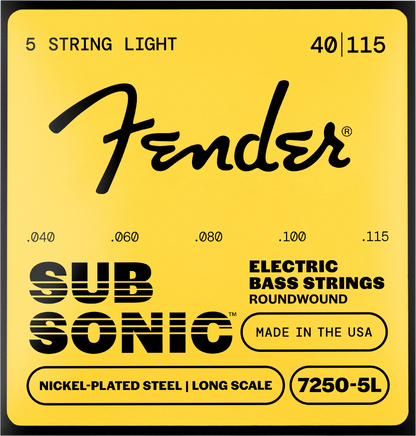 Encordadura Fender Bajo Eléctrico 7250 5 Cuerdas .040-.115