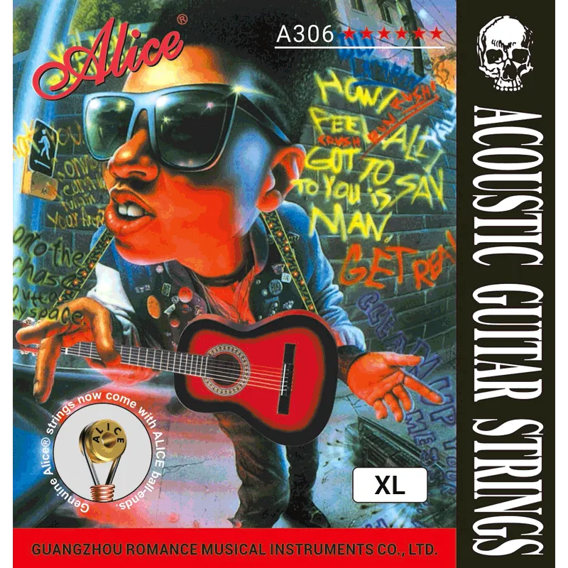 Juego de Cuerdas Alice Guitarra Acústica Texana .010-.047 Acero