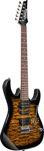 Guitarra Eléctrica Ibanez GIO RX GRX70QA Ámbar Transparente Sombreado