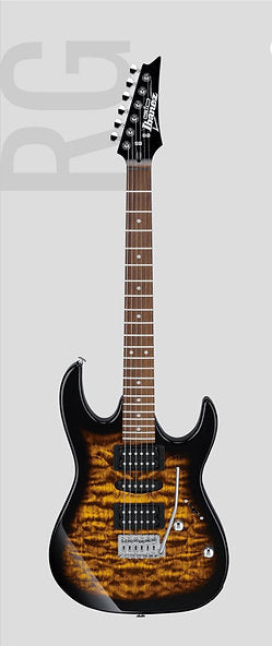 Guitarra Eléctrica Ibanez GIO RX GRX70QA Ámbar Transparente Sombreado