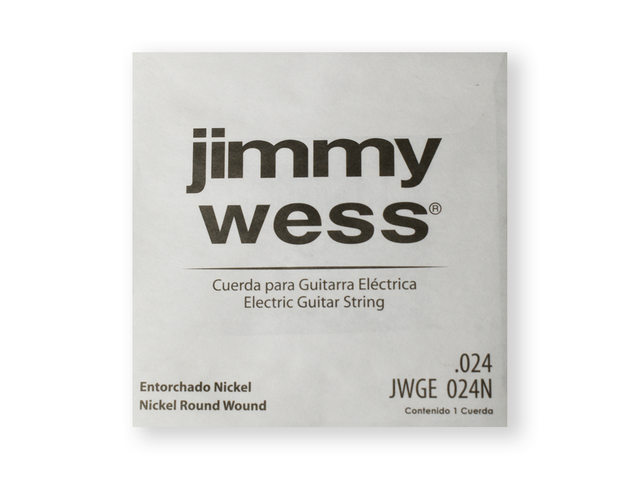 Cuerda Suelta Jimmy Wess Pro Guitarra Eléctrica .024 Entorchado Níquel