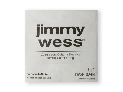 Cuerda Suelta Jimmy Wess Pro Guitarra Eléctrica .024 Entorchado Níquel