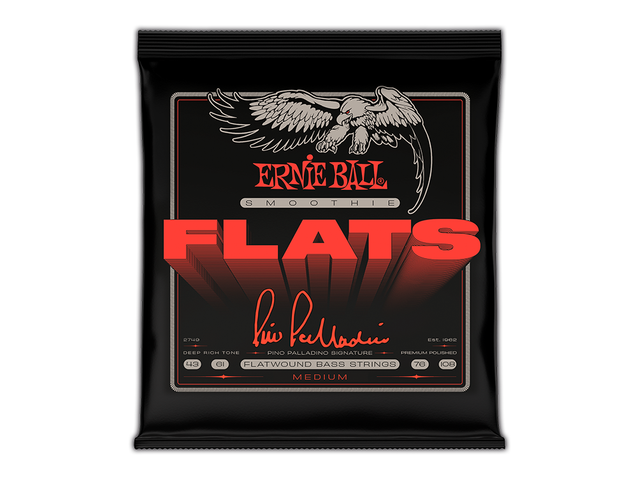 Ernie Ball P02749 — Encordadura Ernie Ball "Pino Palladino - Flats Medium" Para Bajo Electrico (Cobalto, 0.043-0.108)