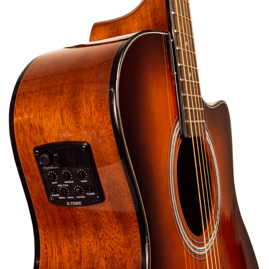 Guitarra Electroacústica Campero Caoba Con Resaque Sunburst