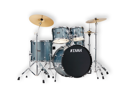 Tama ST52H6C-SEM — Bateria Tama ''Stagestar'' De 5 Pzas. Azul Agua Brillante Con Atriles, Asiento Y Platillos