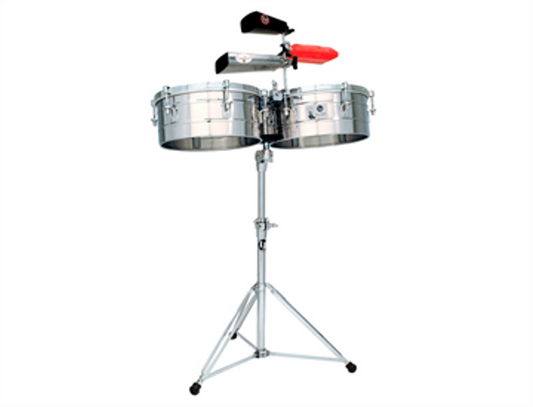 LP LP257-S — Timbales Lp Tito Puente De 14''/15'' Cromados Con Atril
