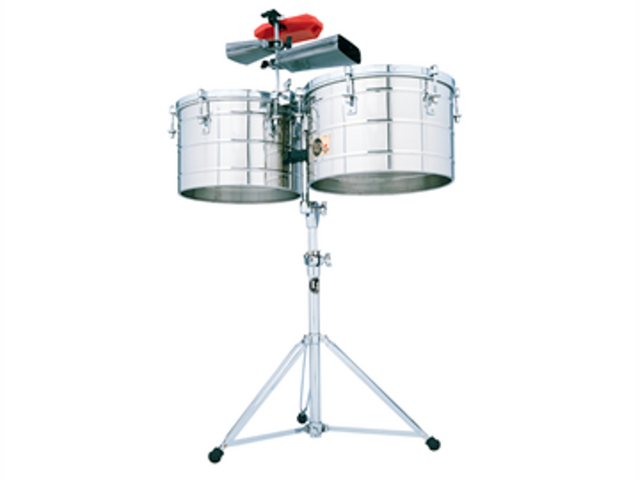 LP LP258-S — Timbales Lp Tito Puente De 15''/16'' Cromados Con Atril