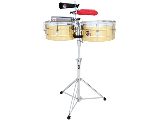 LP LP256-B — Timbales Lp 13'' & 14'', Laton Con Atril, Soporte Para Cencerro