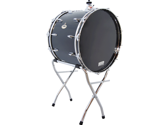 Bombo Power Beat RNDZ 22 Pulg. Negro con Atril y Baqueton