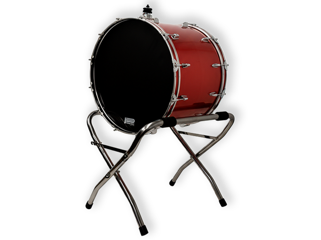 Bombo Power Beat RNDZ 24 Pulg. Rojo con Atril y Baqueton