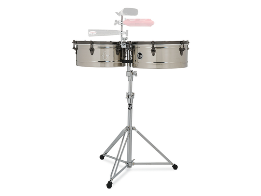 Timbales Latin Percussion E-Class 14'' y 15'' Cromados con Atril