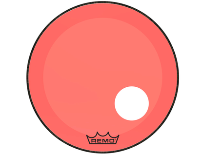 Remo P3-1322-CT-RDOH — Parche Remo Colortone™ Powerstroke® 3 22'', Rojo Con Perforacion 5''