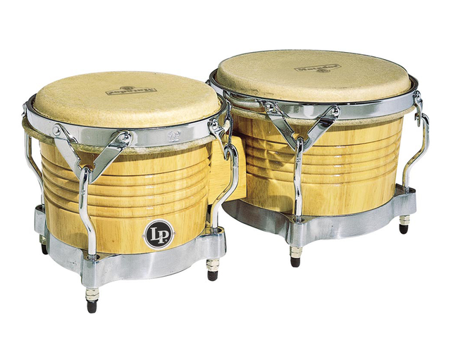 Bongos Matador Madera Natural Herraje Cromado