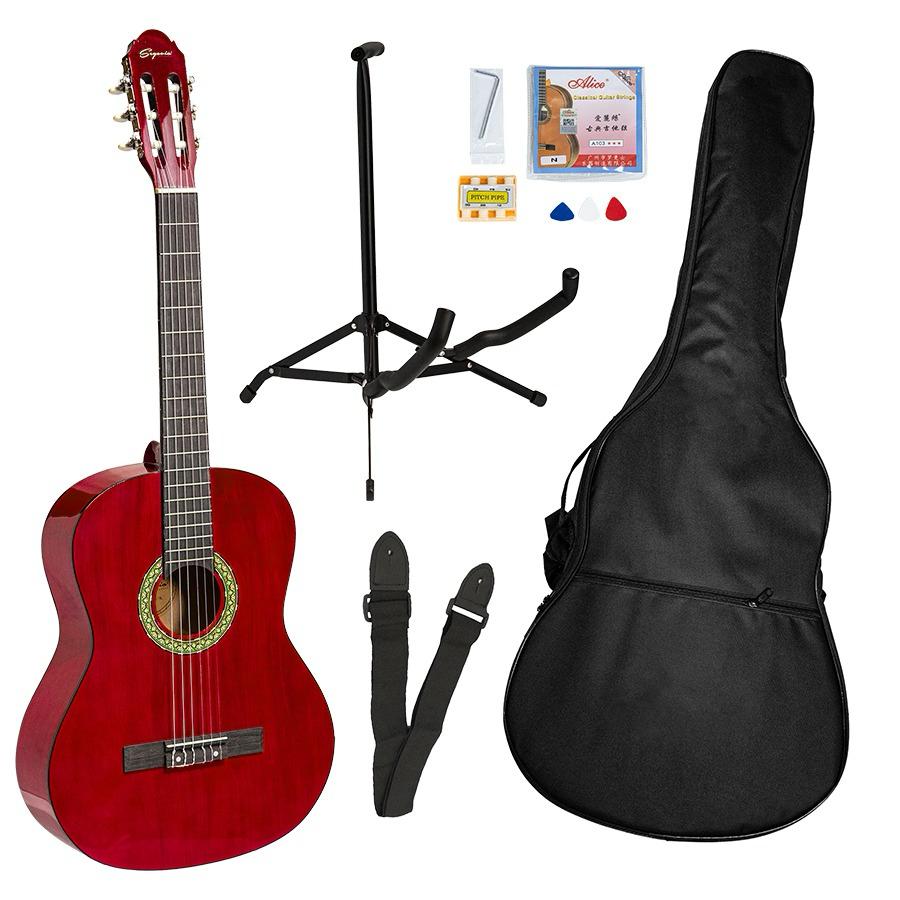 Paquete de Guitarra Clasica Roja Segovia Sg851paqrd