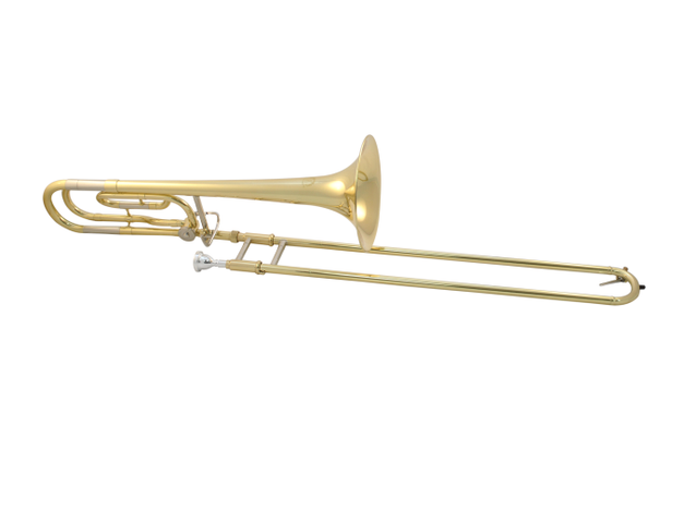 Trombón Bajo Si Bemol/Fa Blessing con Estuche, Laqueado