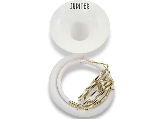Sousafón Si Bemol Jupiter Fibra de Vidrio Blanco 2 Llaves con Estuche