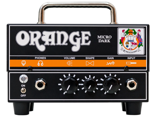 Amplificador Orange Micro Dark 20W Cabezal Híbrido Alta Ganancia para Metal