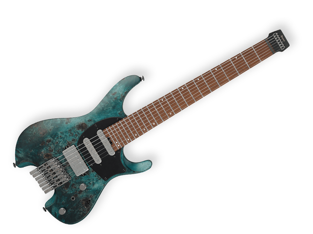 Guitarra Eléctrica Ibanez Q de 7 Cuerdas, Entintado Azul con Funda