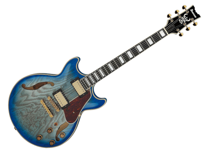 Ibanez AM93QA-JBB — Guitarra Electrica Ibanez ''Artcore'' Entintado Azul/Sombreado Azul