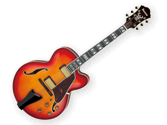 Ibanez AF115-AWB — Guitarra Electrica Ibanez ''Artcore'' Entintado Ambar/Sombreado Rojo Con Estuche