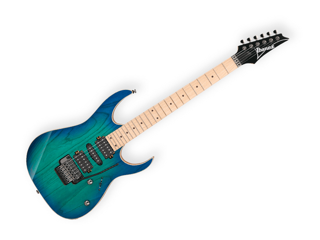 Guitarra Eléctrica Ibanez RG Entintado Verde/Sombreado Azul