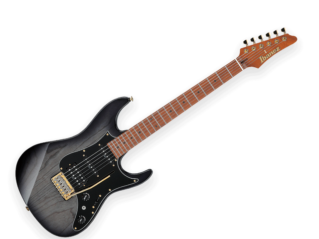 Guitarra Eléctrica Ibanez Az-Prestige Entintado Gris/Sombreado Negro con Estuche