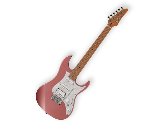 Guitarra Electrica Ibanez AZ2204-HRM Rosa Pastel Metalico con Estuche
