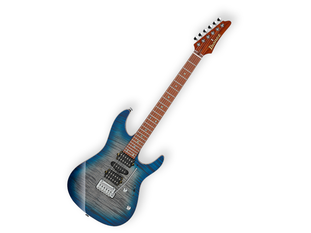 Guitarra Electrica Ibanez AZ2407F-SDE Entintado Gris / Sombreado Azul con Est...