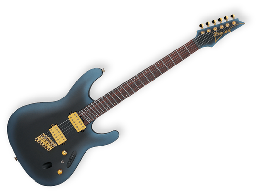 Ibanez SML721-MAM — Guitarra Electrica Ibanez ''S'' Negro/Sombreado Azul Mate