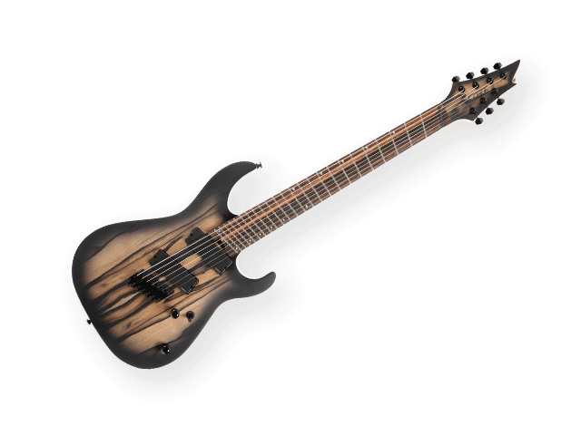 Guitarra Electica Cort KX Pale Moon de 7 Cuerdas Natural/Sombreado Negro Mate