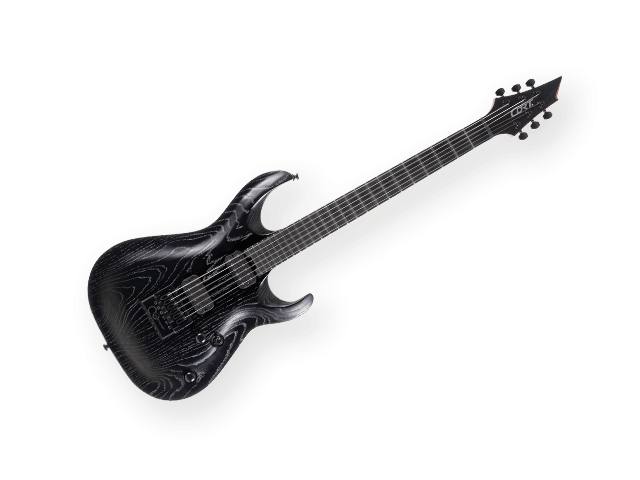 Guitarra Electica Cort KX Evertune Negro Mate con Funda